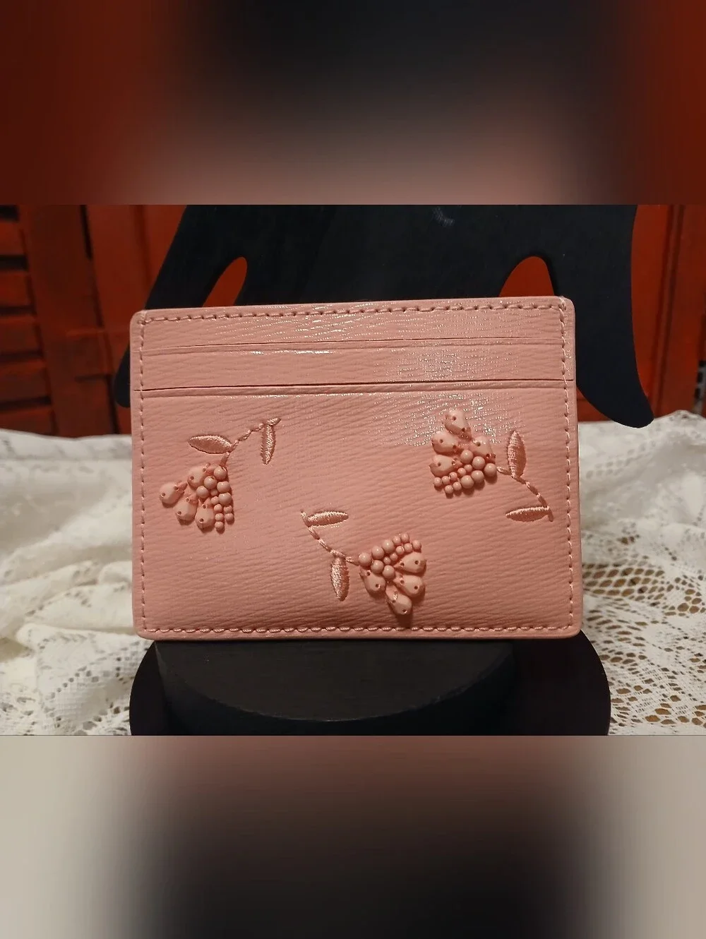 Kate Spade NWT Pink Embossed Floral Women’s Wallet